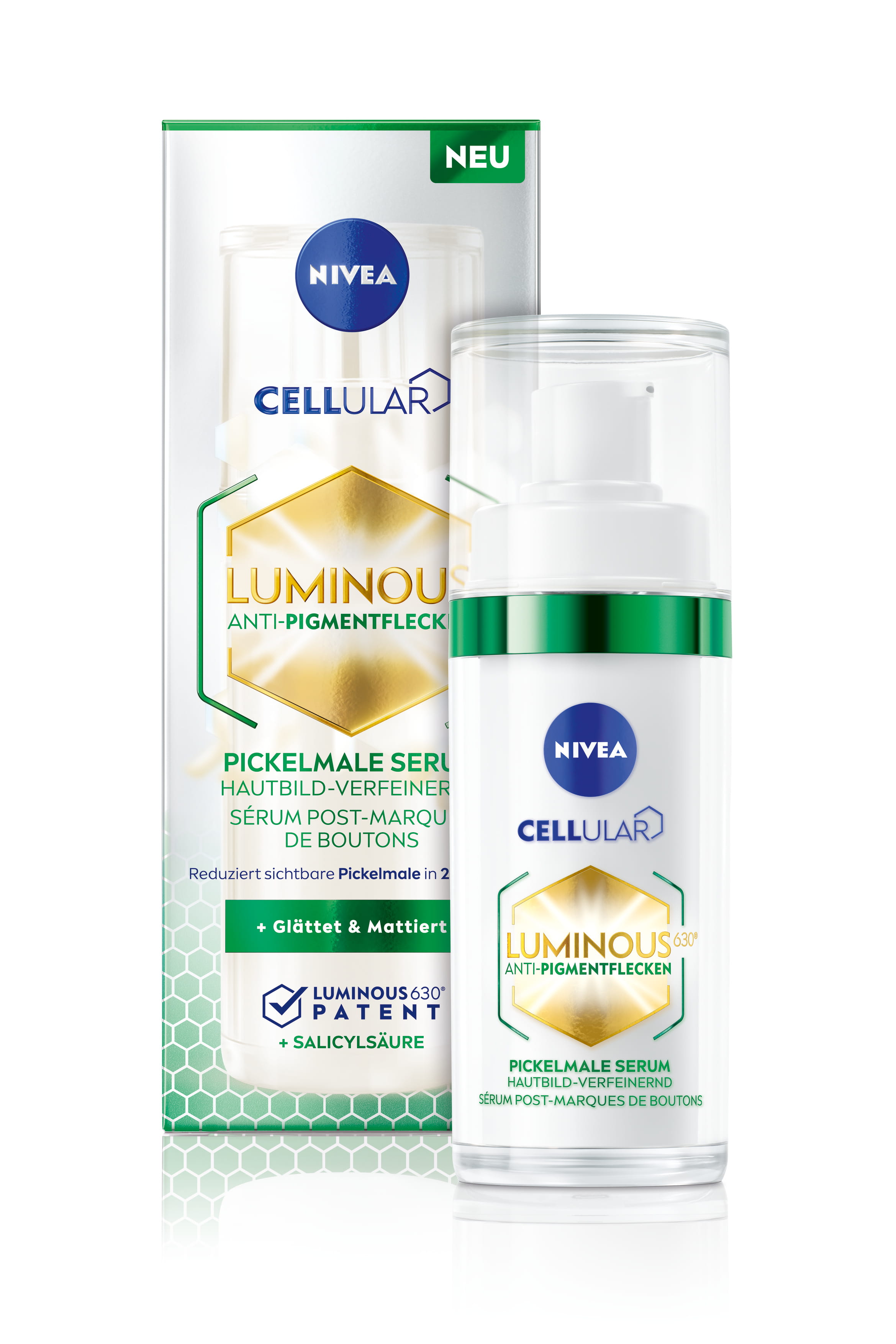 NIVEA CELLULAR LUMINOUS630 Anti Pigmentflecken Pickelmale Serum