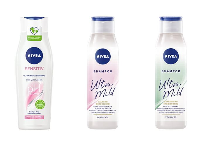 NIVEA ULTRA MILD SHAMPOO & NIVEA SENSITIV Ultra Mildes Shampoo