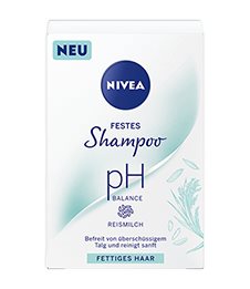 NIVEA Festes Shampoo pH Balance für fettiges Haar mit Reismilch