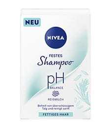 NIVEA Festes Shampoo pH Balance für fettiges Haar mit Reismilch
